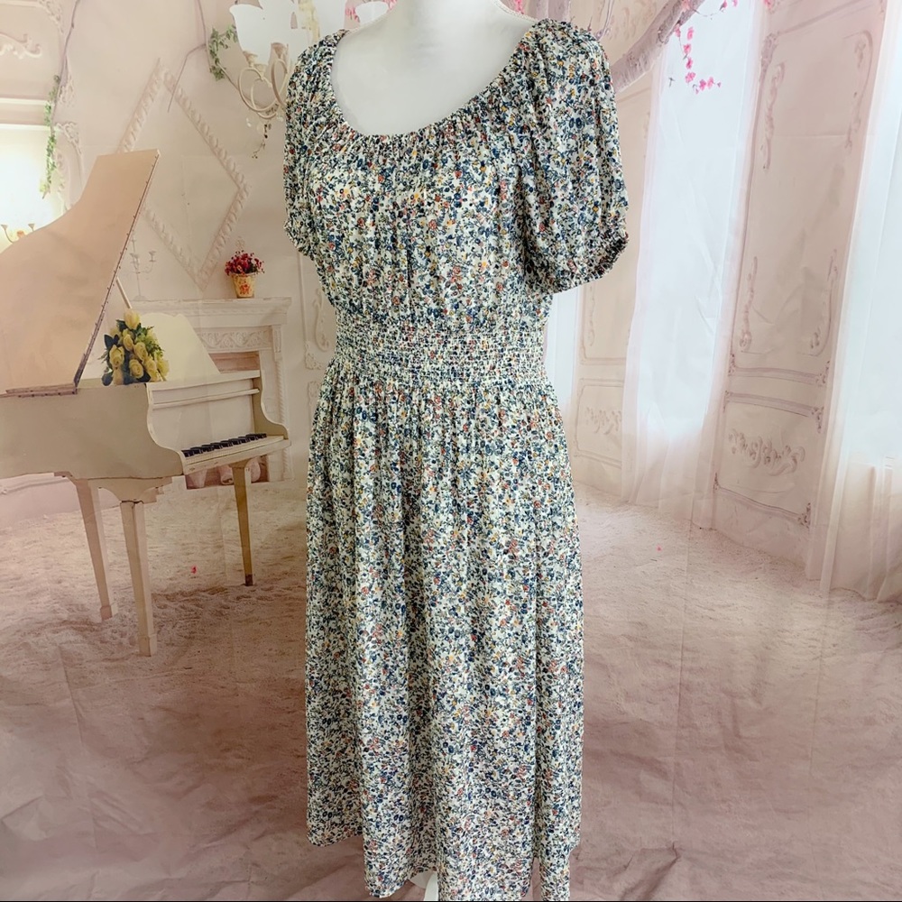 SOLD NEW Madewell Smock-Waist Peasant Blosso - Picture 7 of 10